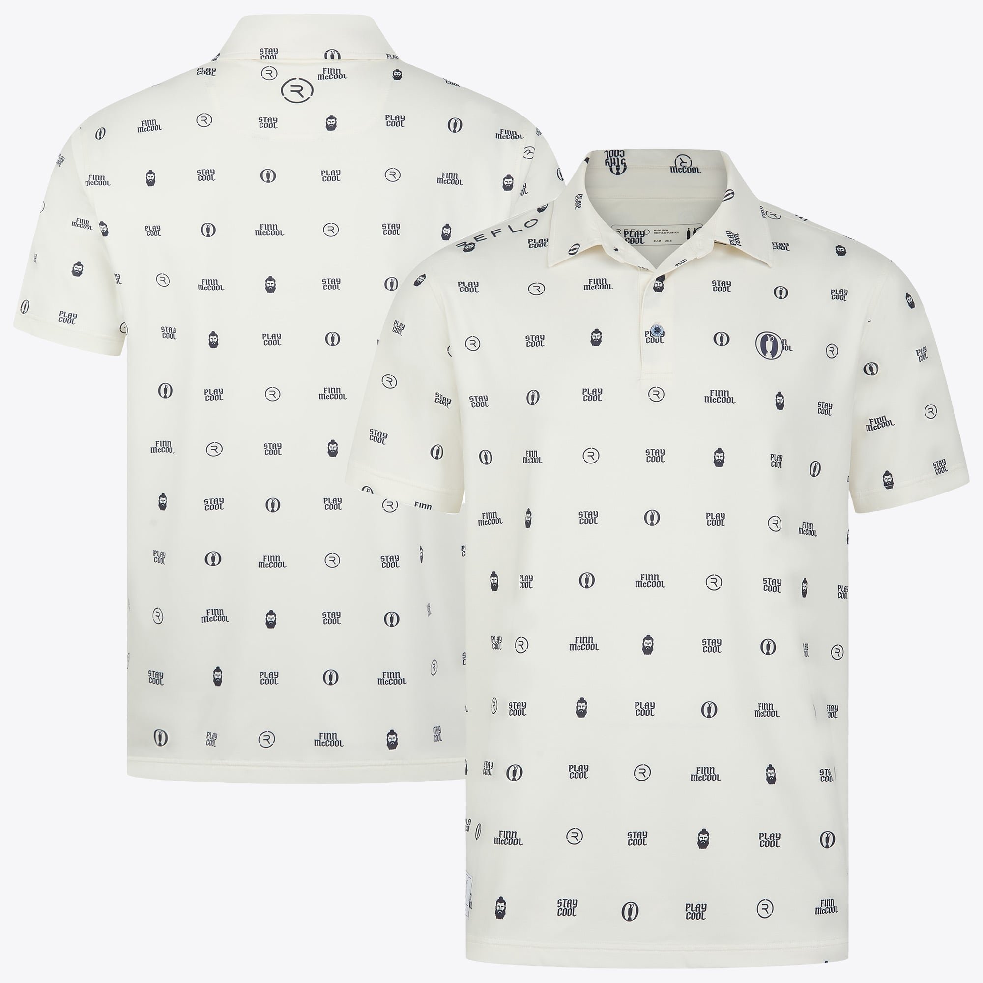 Polo The Open Reflo Where Giants Play All Over Print - Bianco