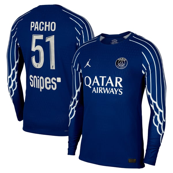 Maillot Fourth Match PSG Jordan Dri-FIT ADV 24/25 - Manches longues - Enfant avec flocage Pacho 51