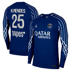 Maillot Fourth Match PSG Jordan Dri-FIT ADV 24/25 - Manches longues - Enfant avec flocage N.Mendes 25, vue 2