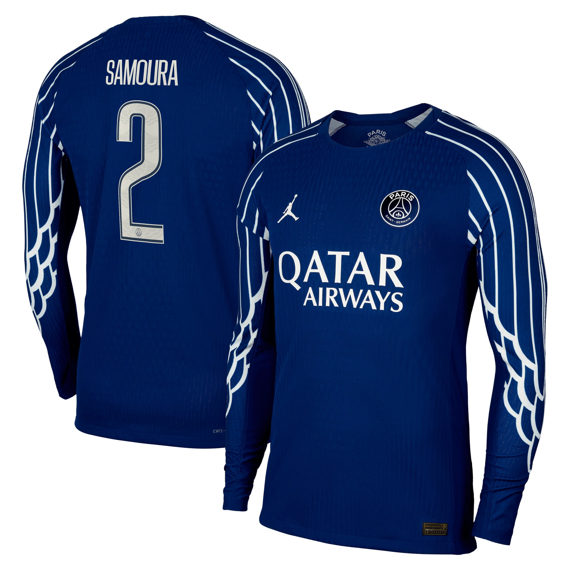 Maillot Fourth Match PSG Jordan Dri-FIT ADV 24/25 - Manches longues - Enfant avec flocage Samoura 2