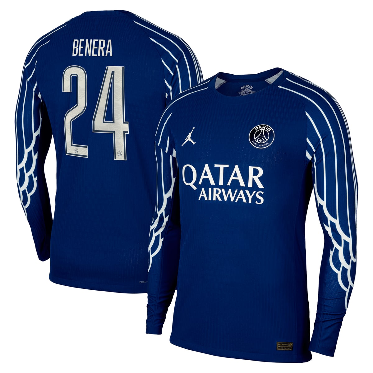Maillot Fourth Match PSG Jordan Dri-FIT ADV 24/25 - Manches longues - Enfant avec flocage Benera 24