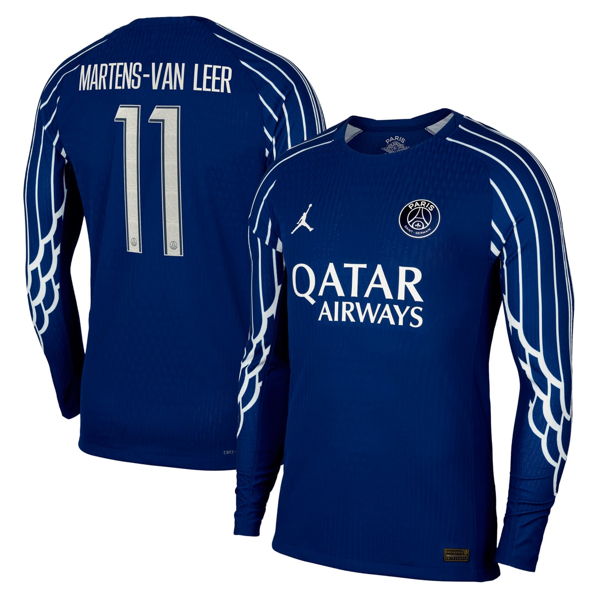 Maillot Fourth Match PSG Jordan Dri-FIT ADV 24/25 - Manches longues - Enfant avec flocage Martens-Van Leer 11