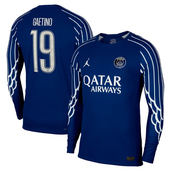 Maillot Fourth Match PSG Jordan Dri-FIT ADV 24/25 - Manches longues - Enfant avec flocage Gaetino 19