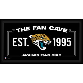 Jacksonville Jaguars Framed 10" x 20" Fan Cave Collage