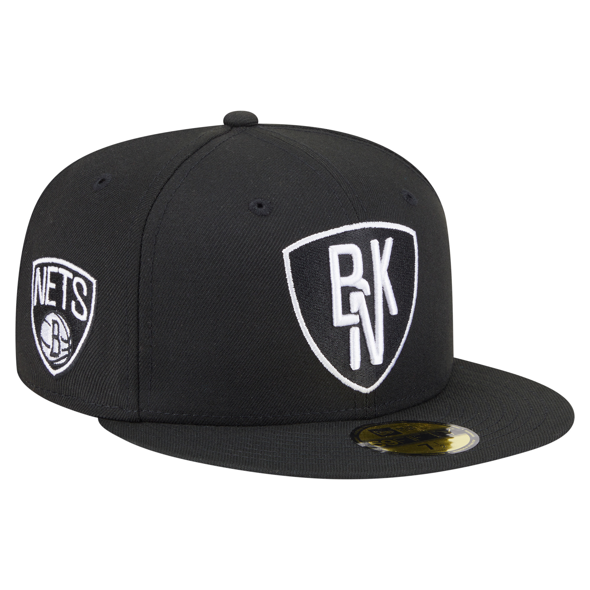 Men's New Era Black Brooklyn Nets Deceptor 59FIFTY Fitted Hat