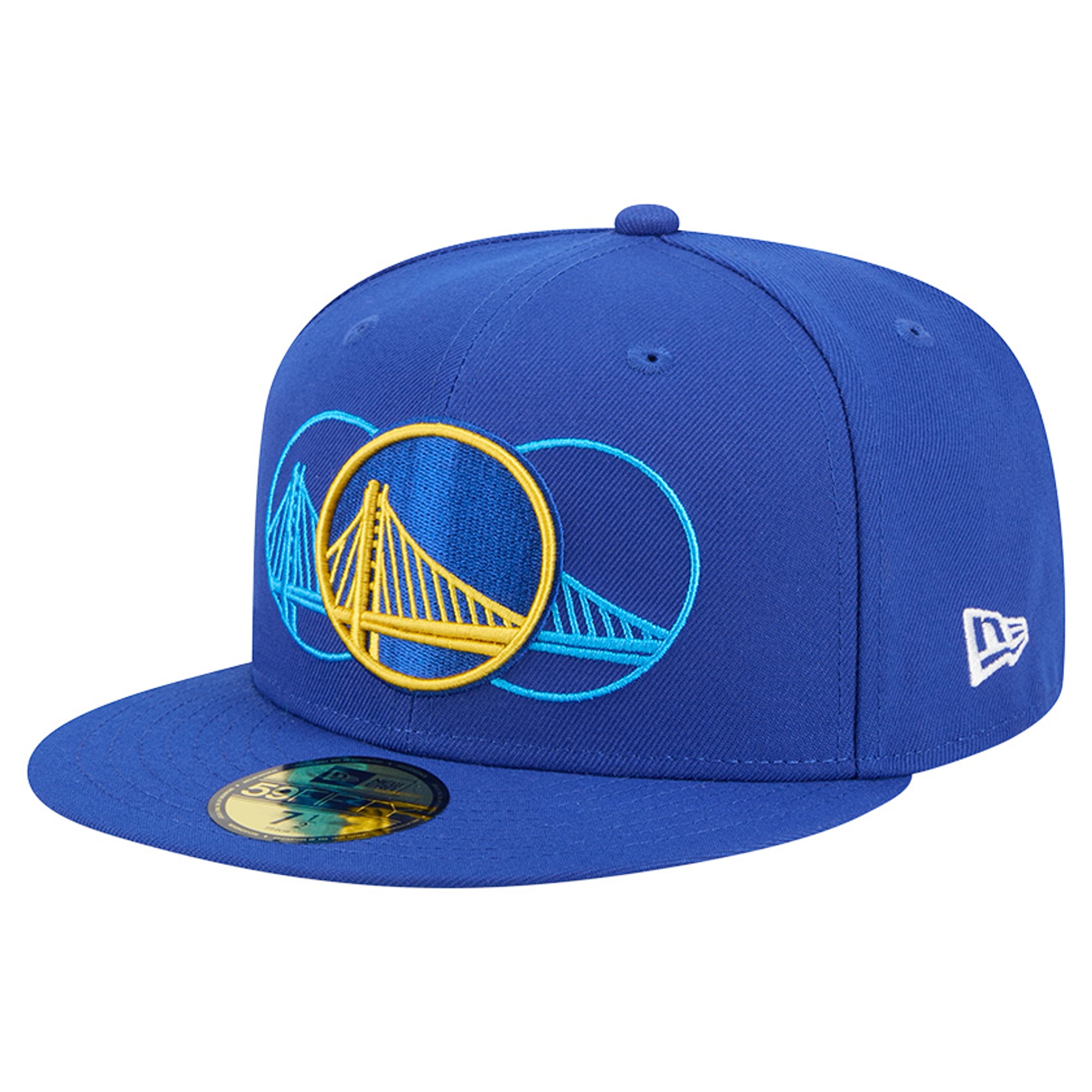 Men's New Era Royal Golden State Warriors Tri-Hit 59Fifty Fitted Hat