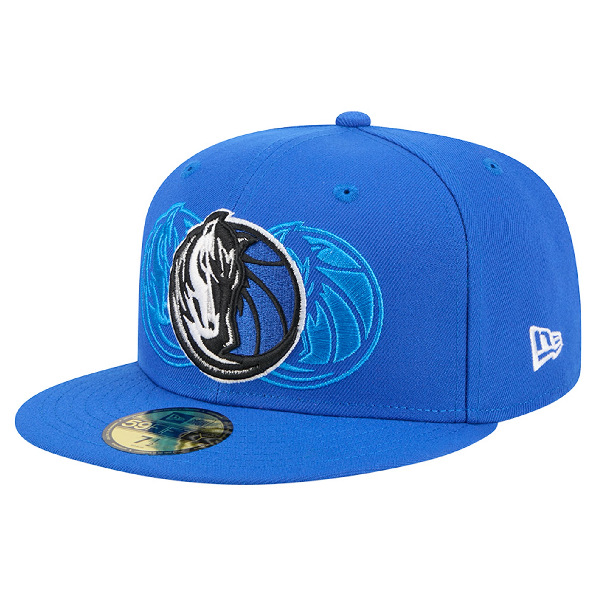 Men's New Era  Blue Dallas Mavericks Tri-Hit 59Fifty Fitted Hat