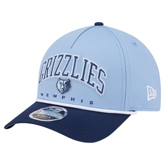 Men's New Era  Light Blue Memphis Grizzlies Bold Arch COOLERA 9FORTY A-Frame M-Crown Adjustable Hat