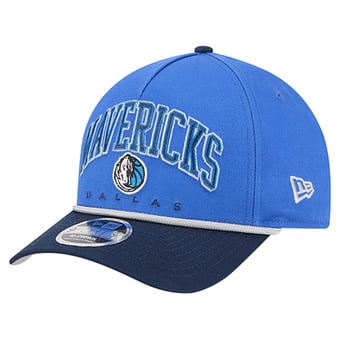 Men's New Era  Blue Dallas Mavericks Bold Arch COOLERA 9FORTY A-Frame M-Crown Adjustable Hat