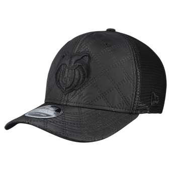 Men's New Era  Black Memphis Grizzlies Quilted 9SEVENTY Trucker Adjustable Hat