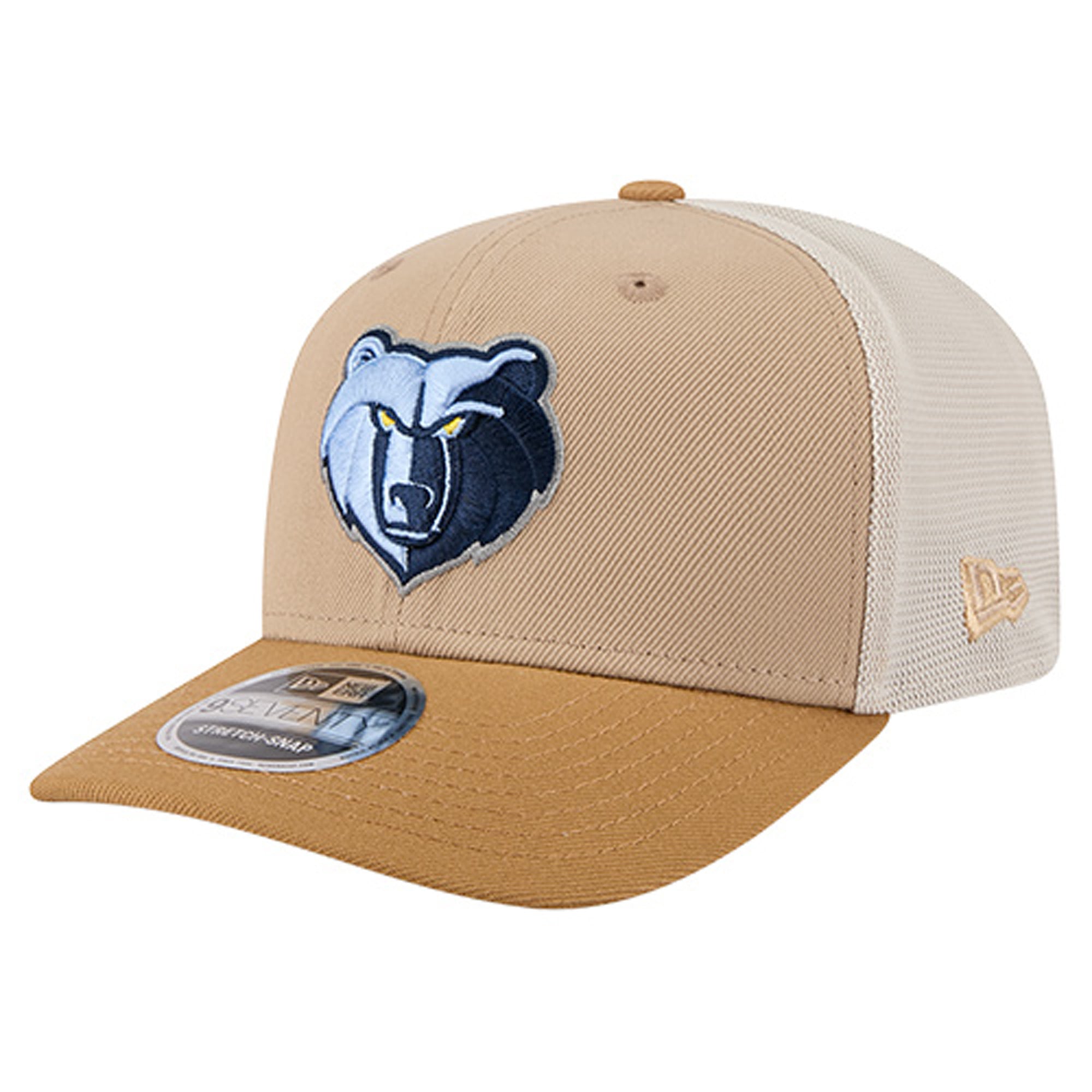 Men's New Era Tan/Light Brown Memphis Grizzlies Two-Tone 9SEVENTY Adjustable Trucker Hat