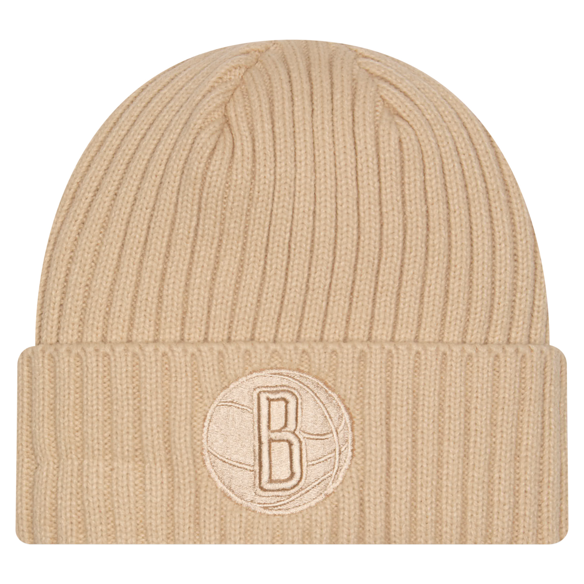 Men’s New Era Tan Brooklyn Nets Color Pack Cuffed Knit Hat Men’s New Era Tan Brooklyn Nets Color Pack Cuffed Knit Hat