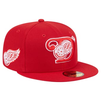 Men's New Era  Red Detroit Red Wings Deceptor 59FIFTY Fitted Hat