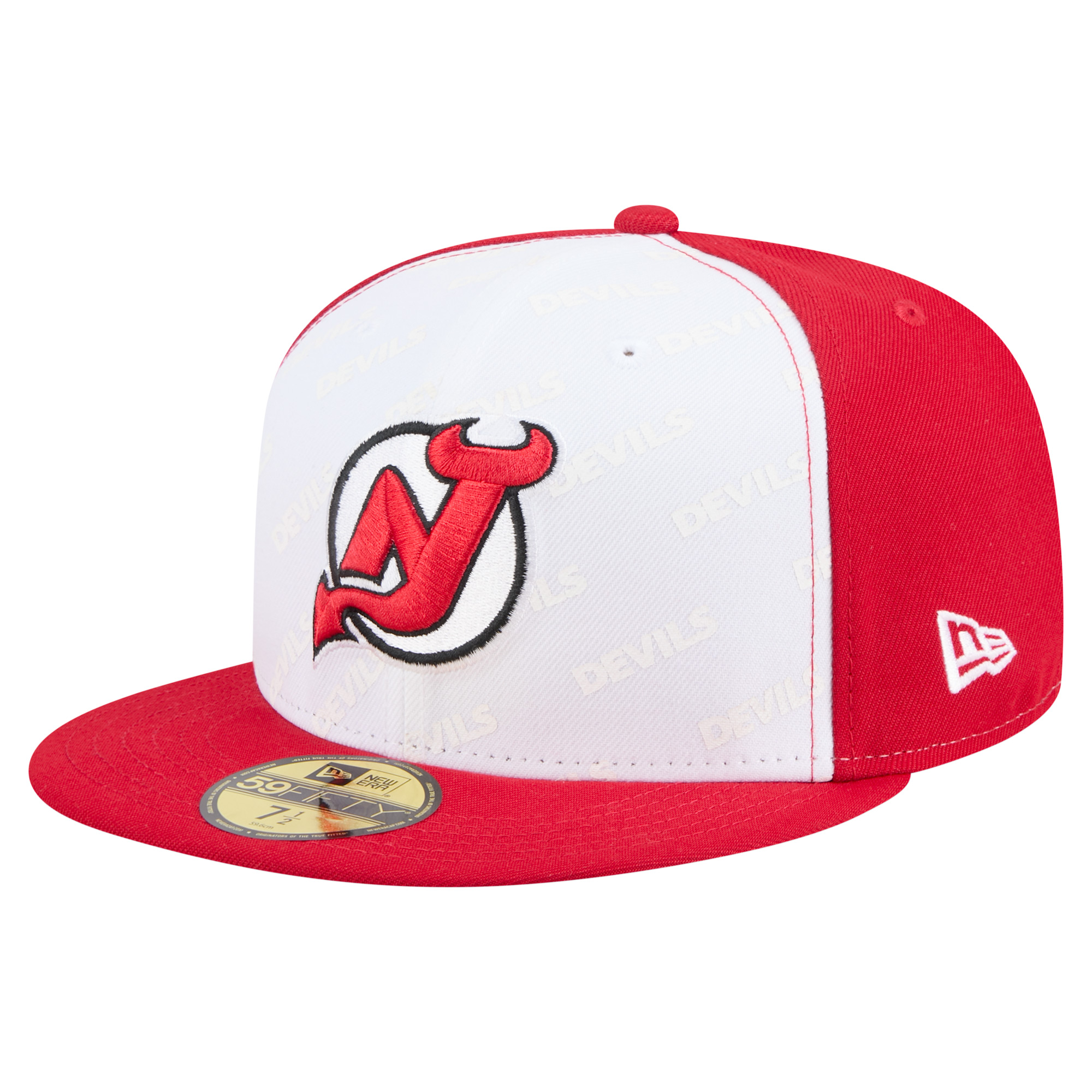 Men’s New Era White/Red New Jersey Devils Repeat Two-Tone 59FIFTY Fitted Hat Men’s New Era White/Red New Jersey Devils Repeat Two-Tone 59FIFTY Fitted Hat