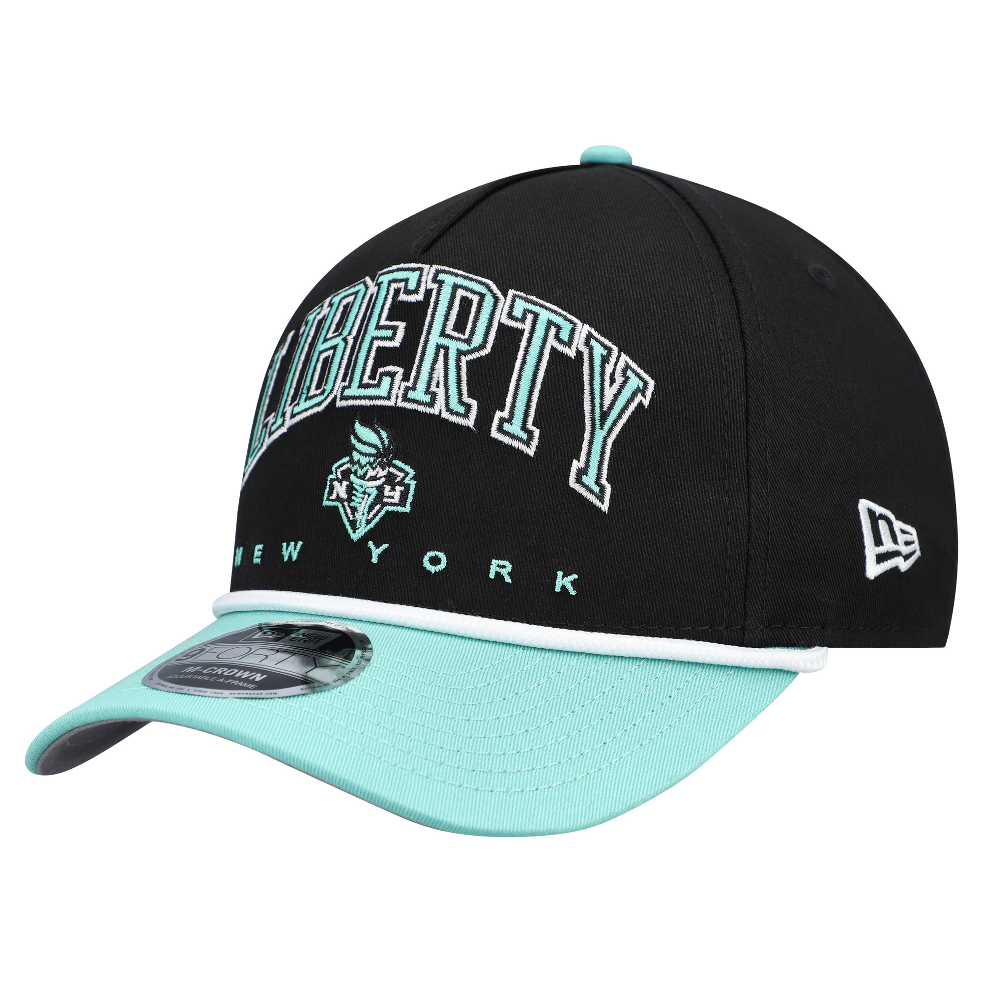 Men’s New Era Black New York Liberty Bold Arch COOLERA 9FORTY A-Frame M-Crown Adjustable Hat Men’s New Era Black New York Liberty Bold Arch COOLERA 9FORTY A-Frame M-Crown Adjustable Hat