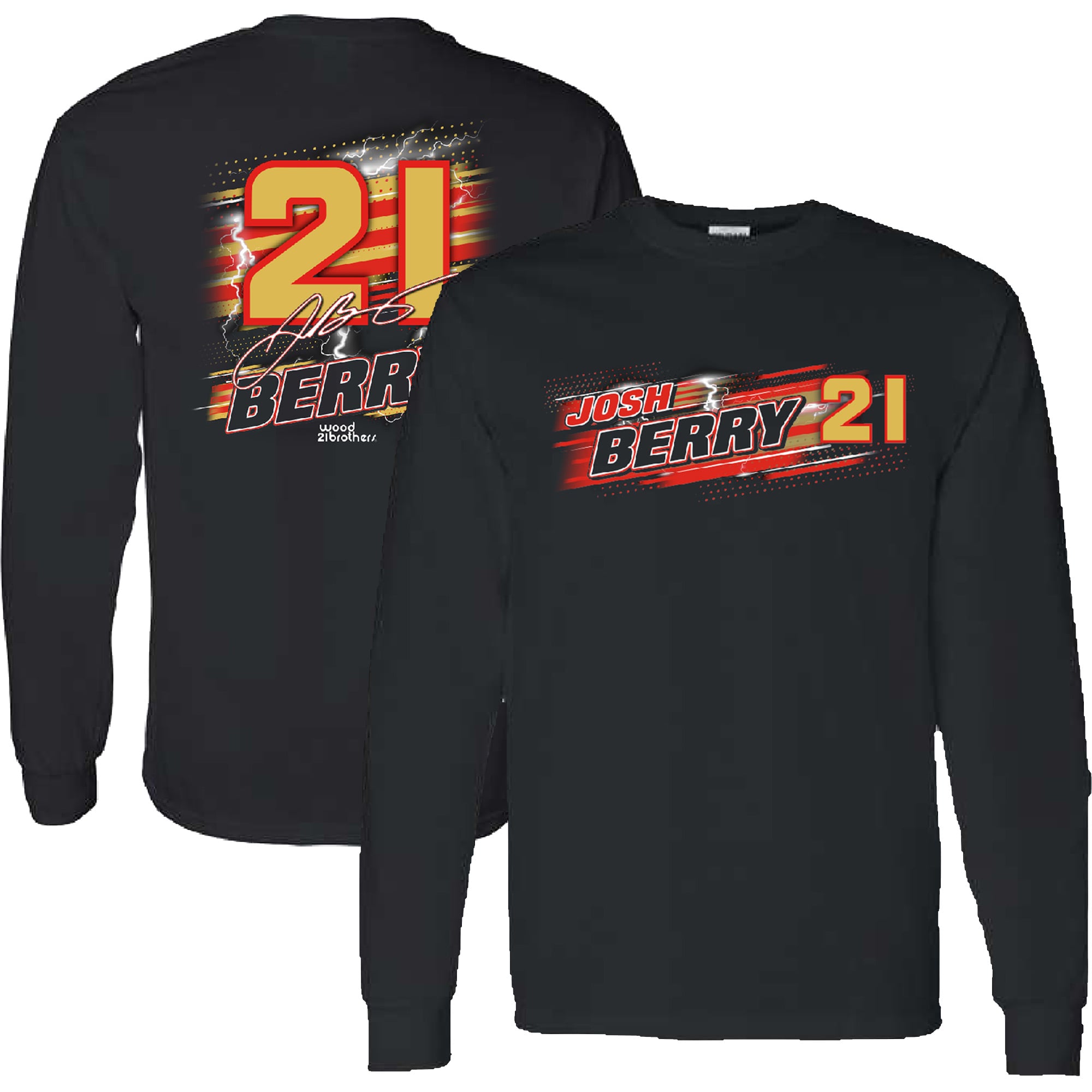 Men’s Checkered Flag Sports Black Josh Berry Name & Number Long Sleeve T-Shirt Men’s Checkered Flag Sports Black Josh Berry Name & Number Long Sleeve T-Shirt