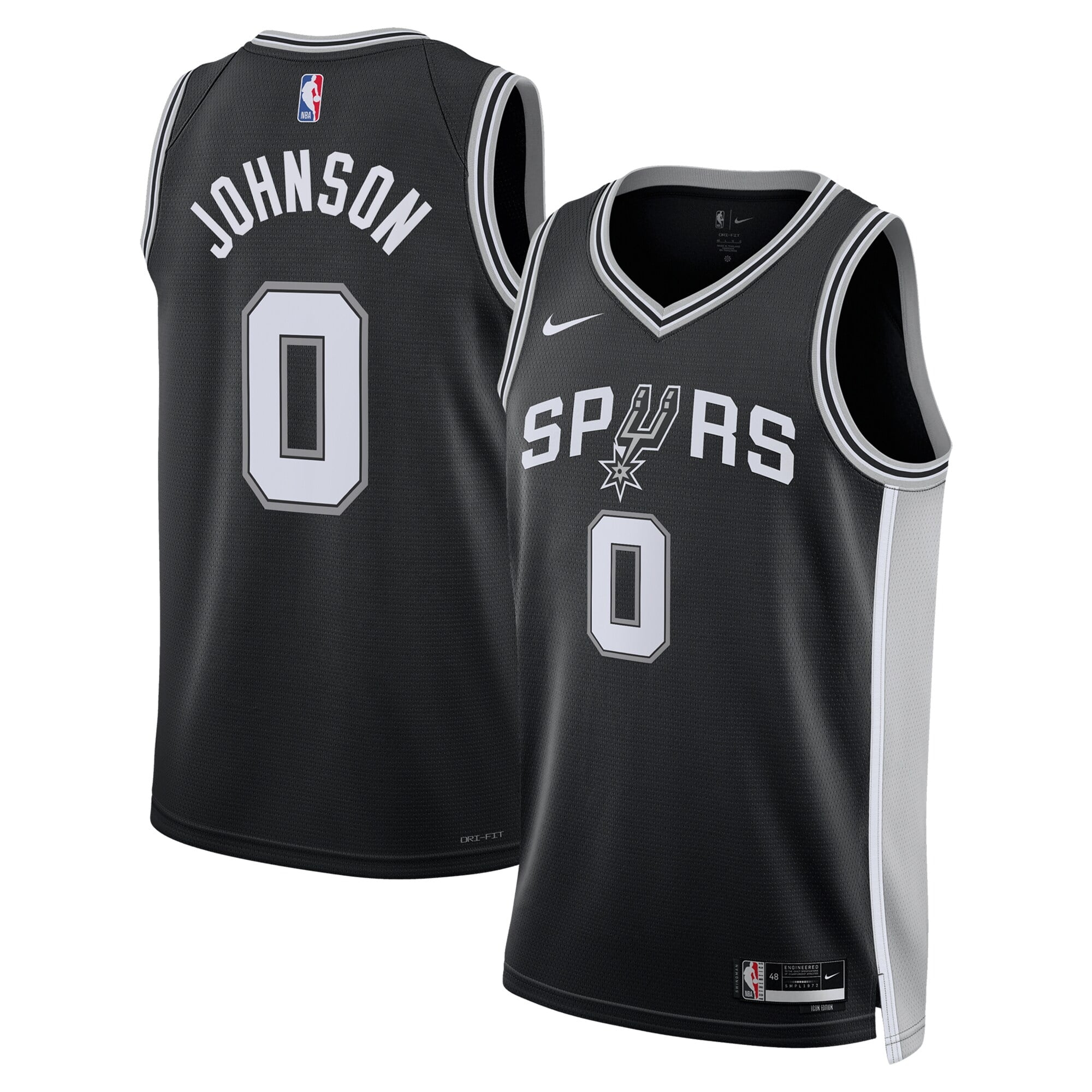 Camiseta Nike Icon de los San Antonio Spurs - Keldon Johnson - Unisex
