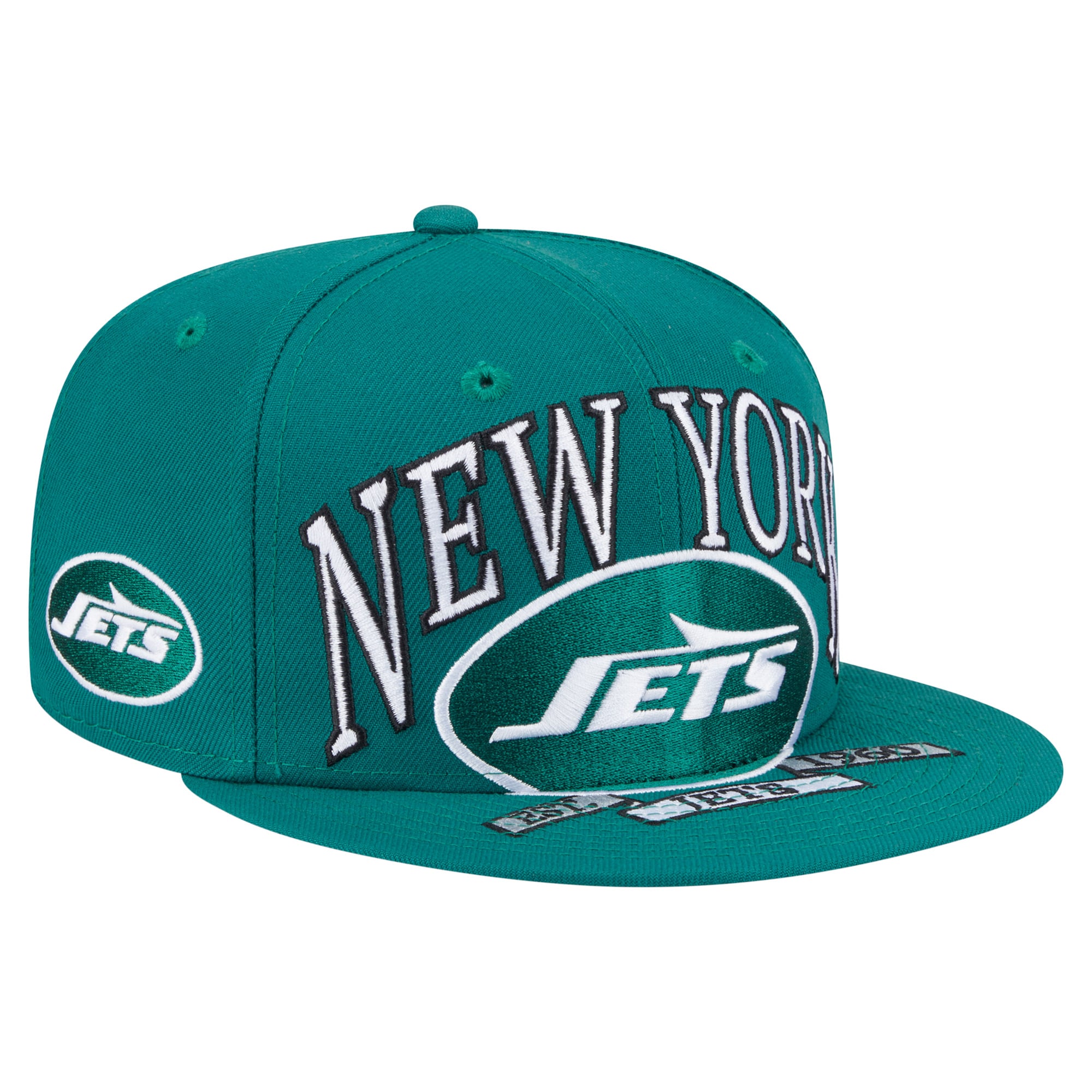 Men's New Era Green New York Jets Oversized 59FIFTY Fitted Hat