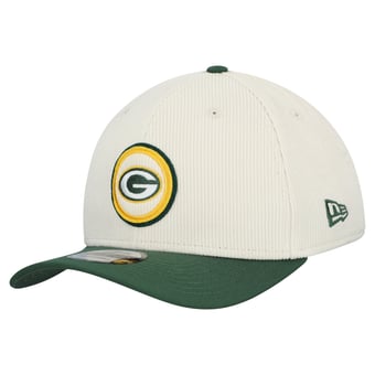 Men's New Era  Stone Green Bay Packers  Loyal Corduroy 9SEVENTY Adjustable Hat