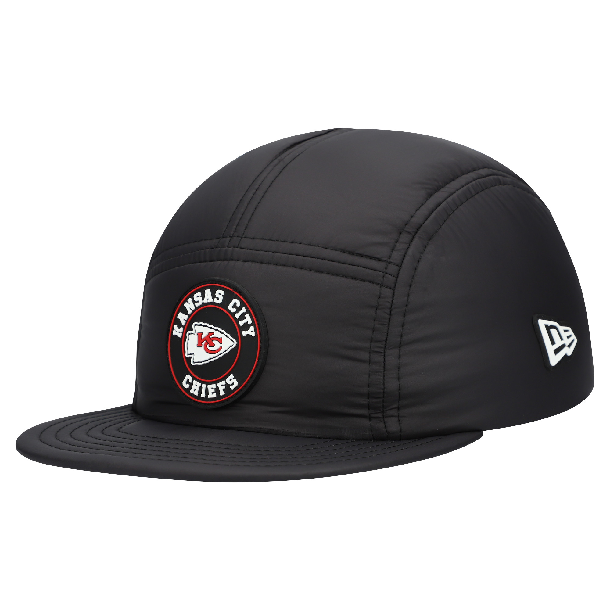 Men’s New Era Black Kansas City Chiefs Quilted Camper Adjustable Hat Men’s New Era Black Kansas City Chiefs Quilted Camper Adjustable Hat