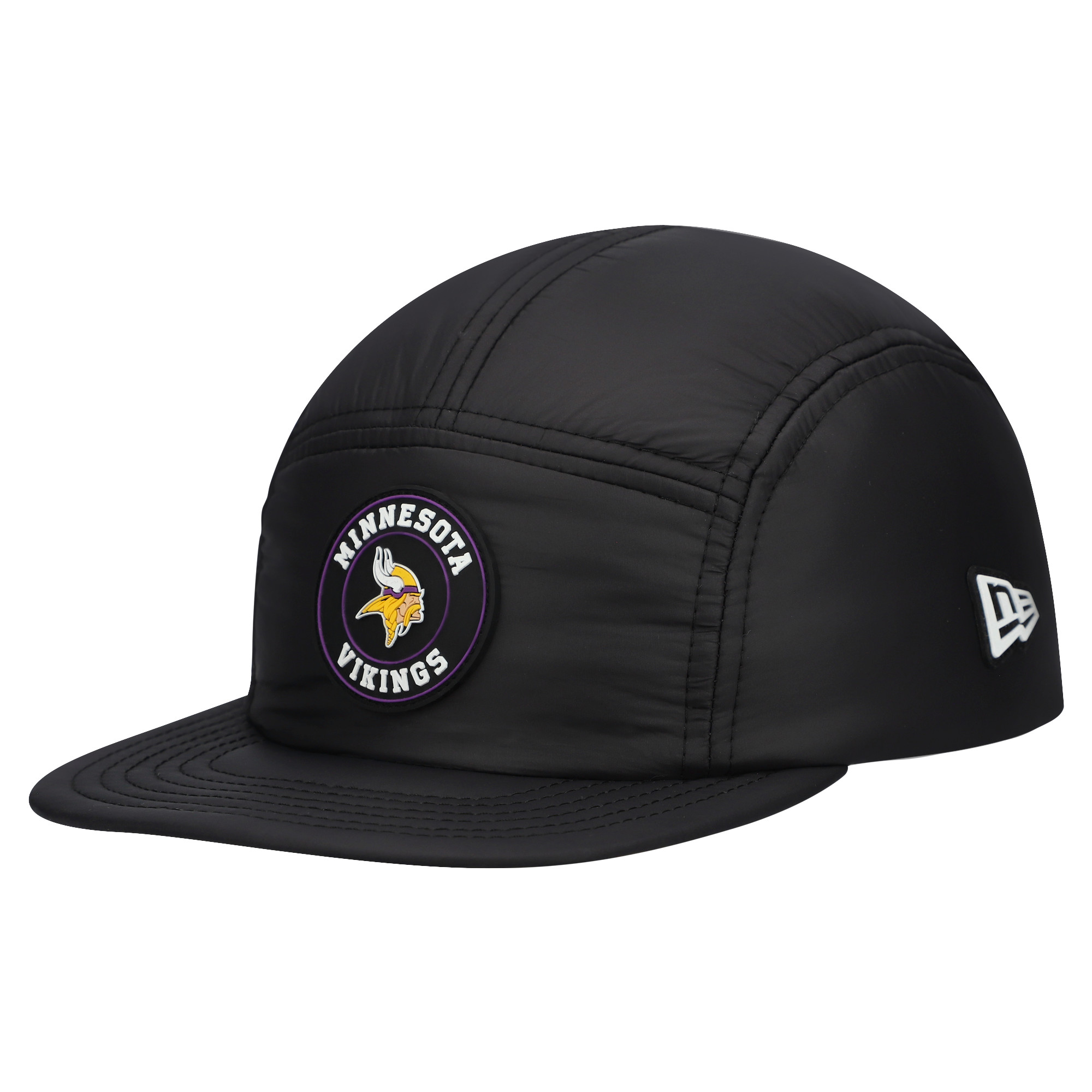 Men’s New Era Black Minnesota Vikings Quilted Camper Adjustable Hat Men’s New Era Black Minnesota Vikings Quilted Camper Adjustable Hat