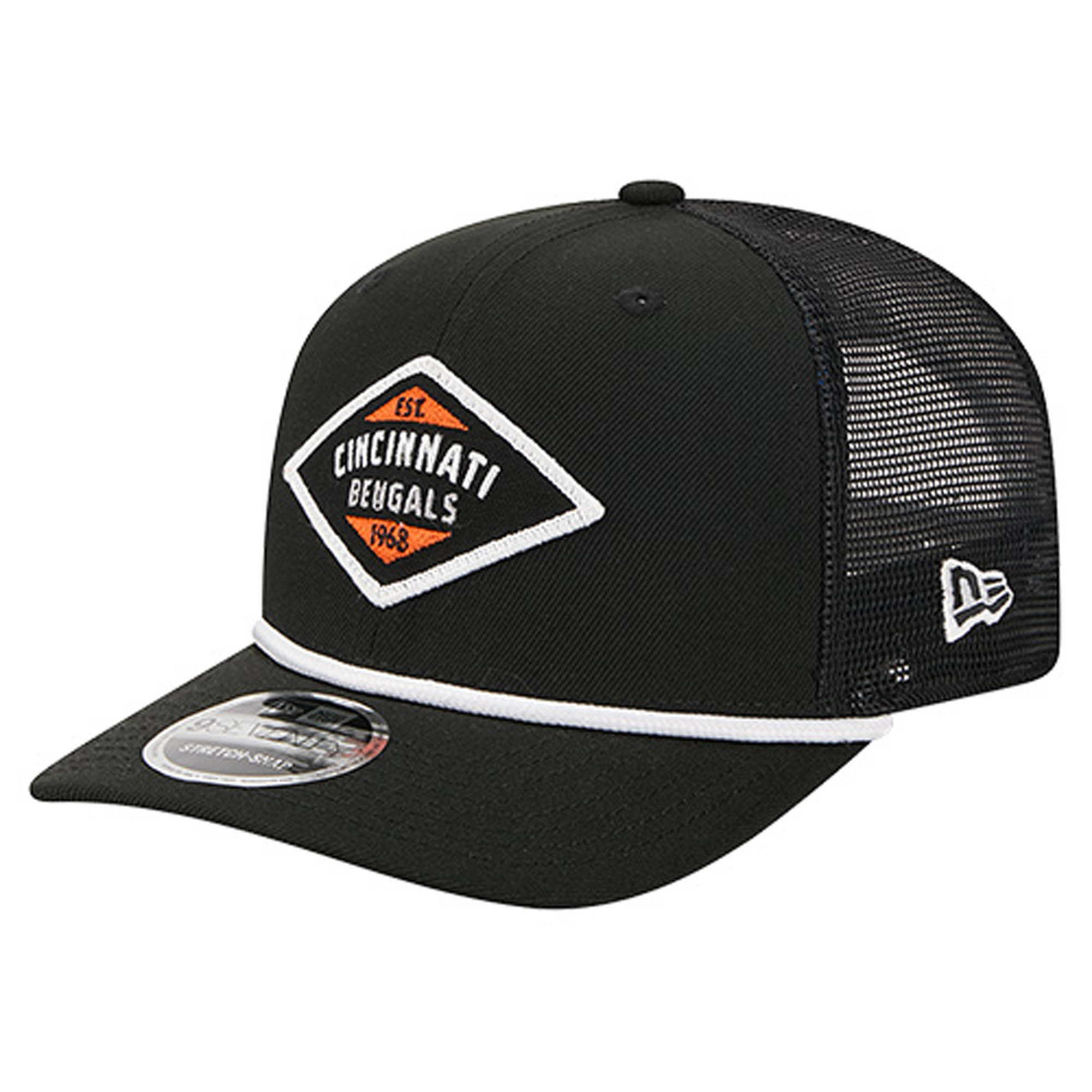 Men's New Era Black Cincinnati Bengals Team 9SEVENTY Adjustable Hat