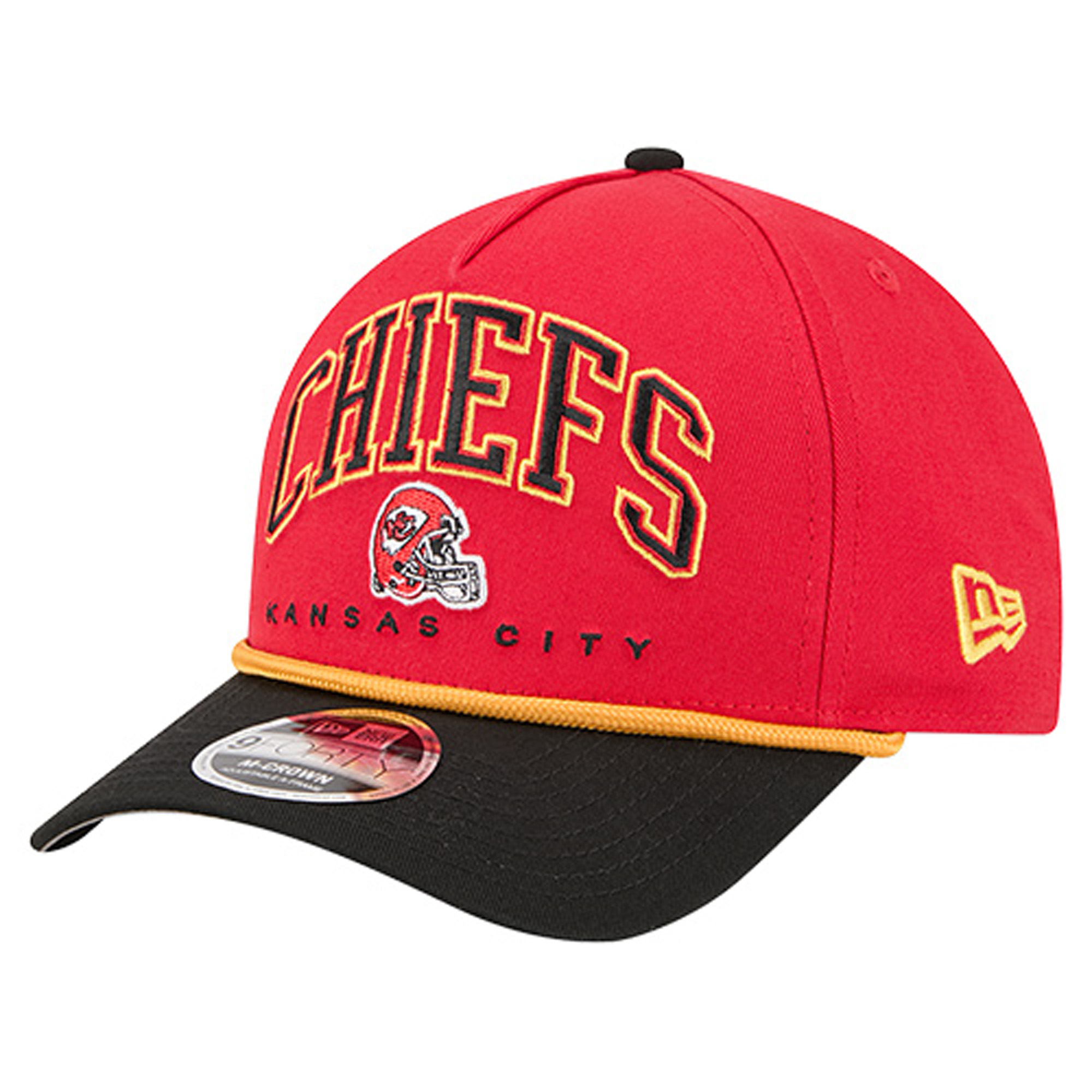 Men's New Era Red Kansas City Chiefs Arch COOLERA 9FORTY A-Frame M-Crown Adjustable Hat