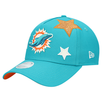 Women's New Era  Aqua Miami Dolphins  Stardom A-Frame 9FORTY Adjustable Hat