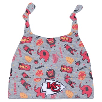 Infant New Era Gray Kansas City Chiefs Animal Baby Beanie Cuffed Knit Hat