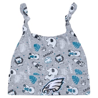 Infant New Era Gray Philadelphia Eagles Animal Baby Beanie Cuffed Knit Hat