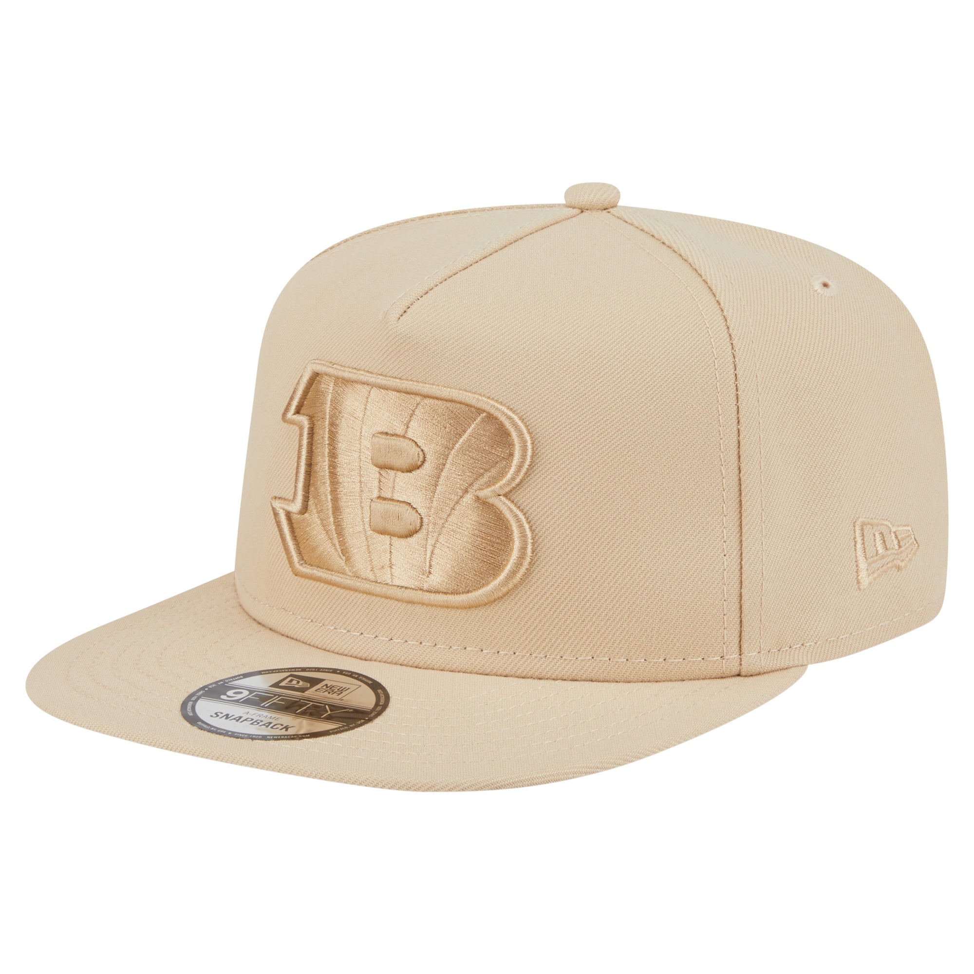 Men’s New Era Light Beige Cincinnati Bengals Color Pack A-Frame 9FIFTY Snapback Hat Men’s New Era Light Beige Cincinnati Bengals Color Pack A-Frame 9FIFTY Snapback Hat