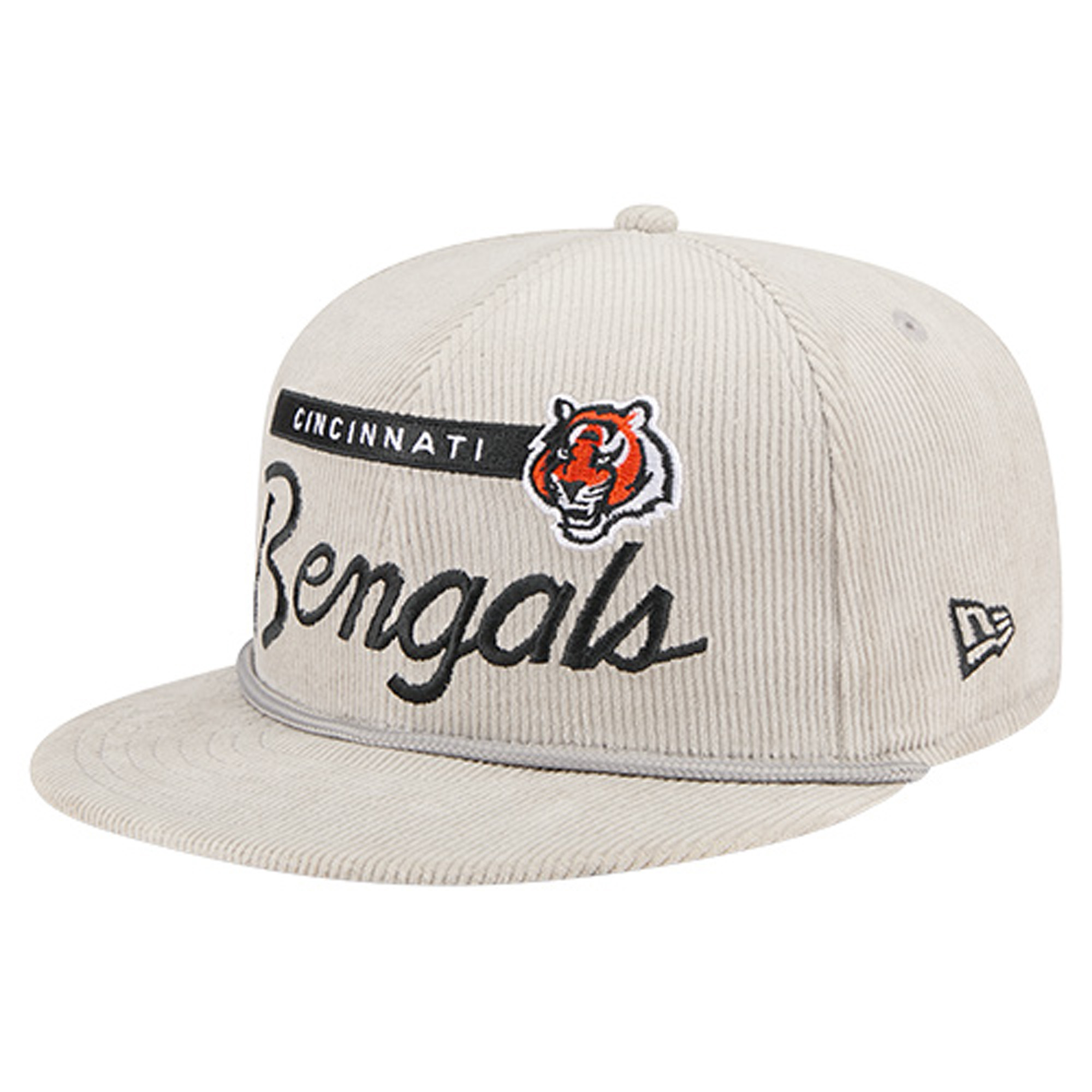 Men's New Era Gray Cincinnati Bengals Cord Rope Corduroy 9FIFTY Snapback Hat