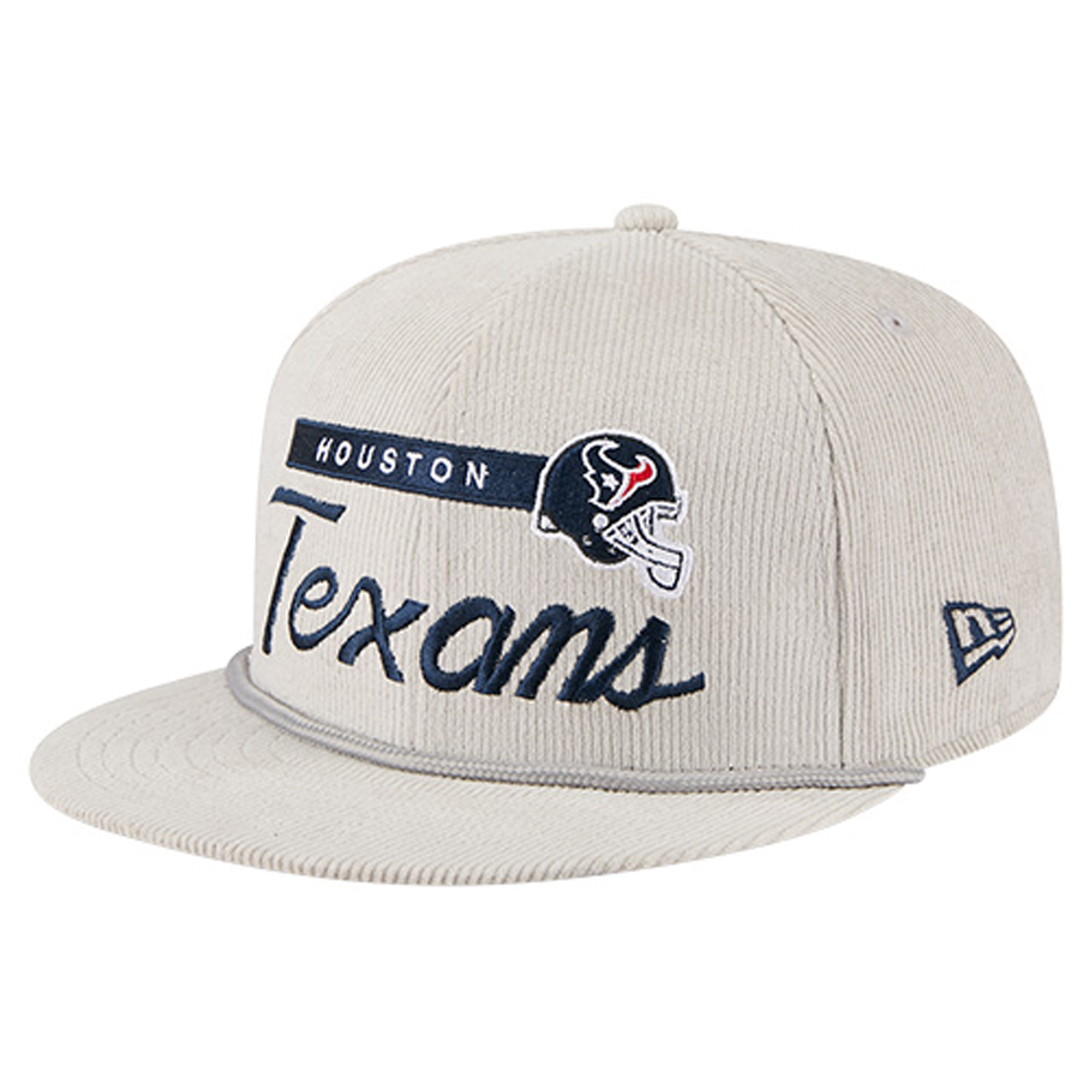 Men's New Era Gray Houston Texans Cord Rope Corduroy 9FIFTY Snapback Hat