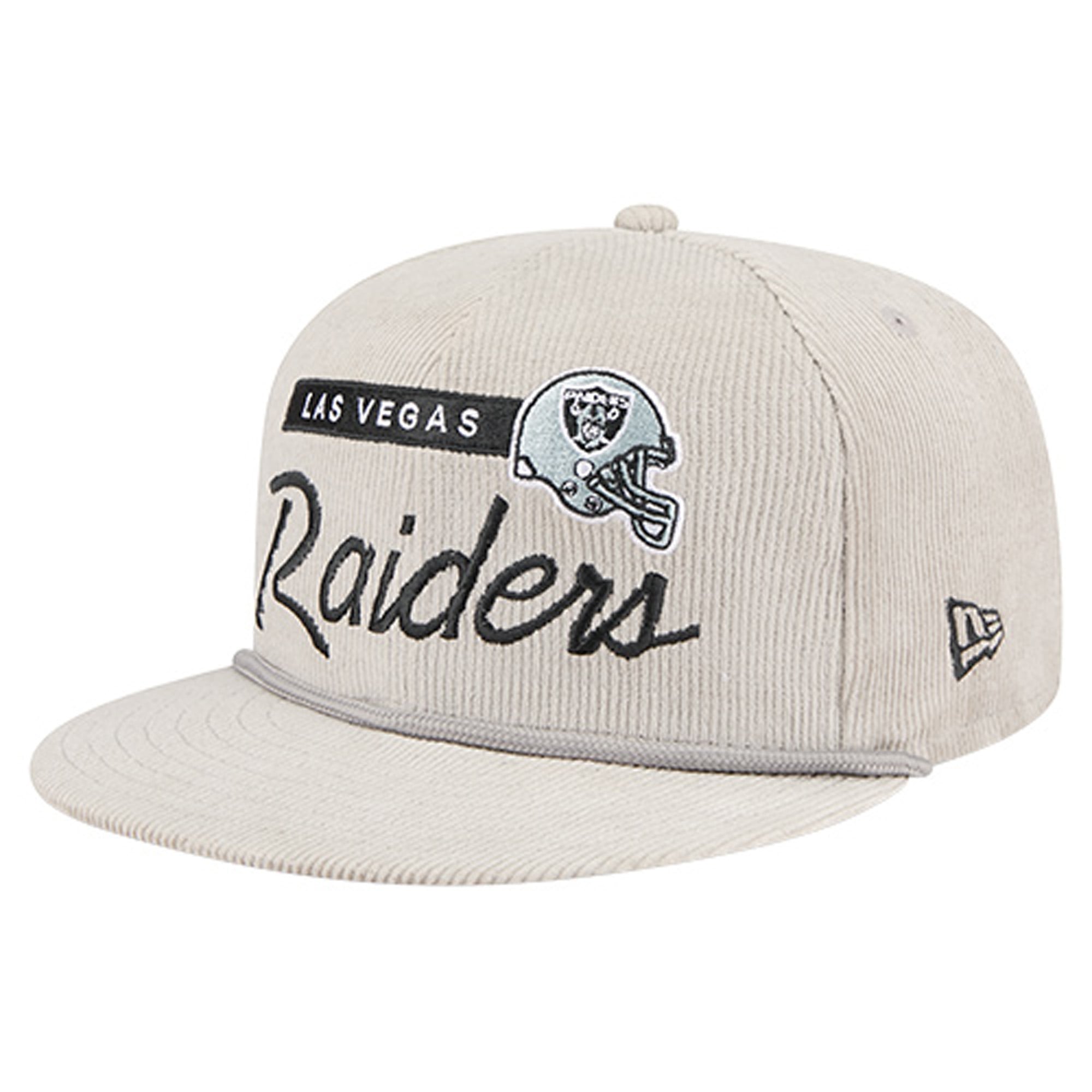 Men’s New Era Gray Las Vegas Raiders Cord Rope Corduroy 9FIFTY Snapback Hat Men’s New Era Gray Las Vegas Raiders Cord Rope Corduroy 9FIFTY Snapback Hat