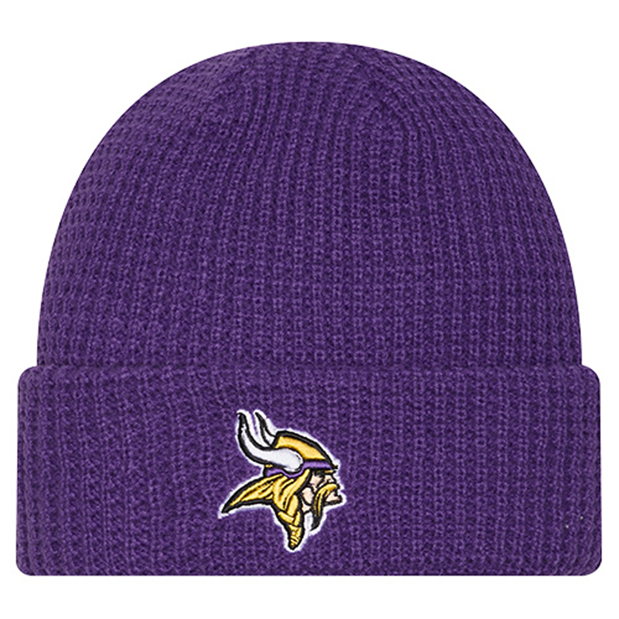 Youth New Era Purple Minnesota Vikings Waffle Cuffed Knit Hat