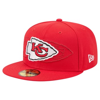 Men's New Era Red Kansas City Chiefs Tri-Hit 59FIFTY Fitted Hat