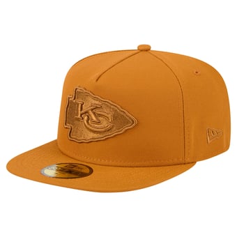 Men's New Era  Brown Kansas City Chiefs Color Pack A-Frame 59FIFTY Fitted Hat