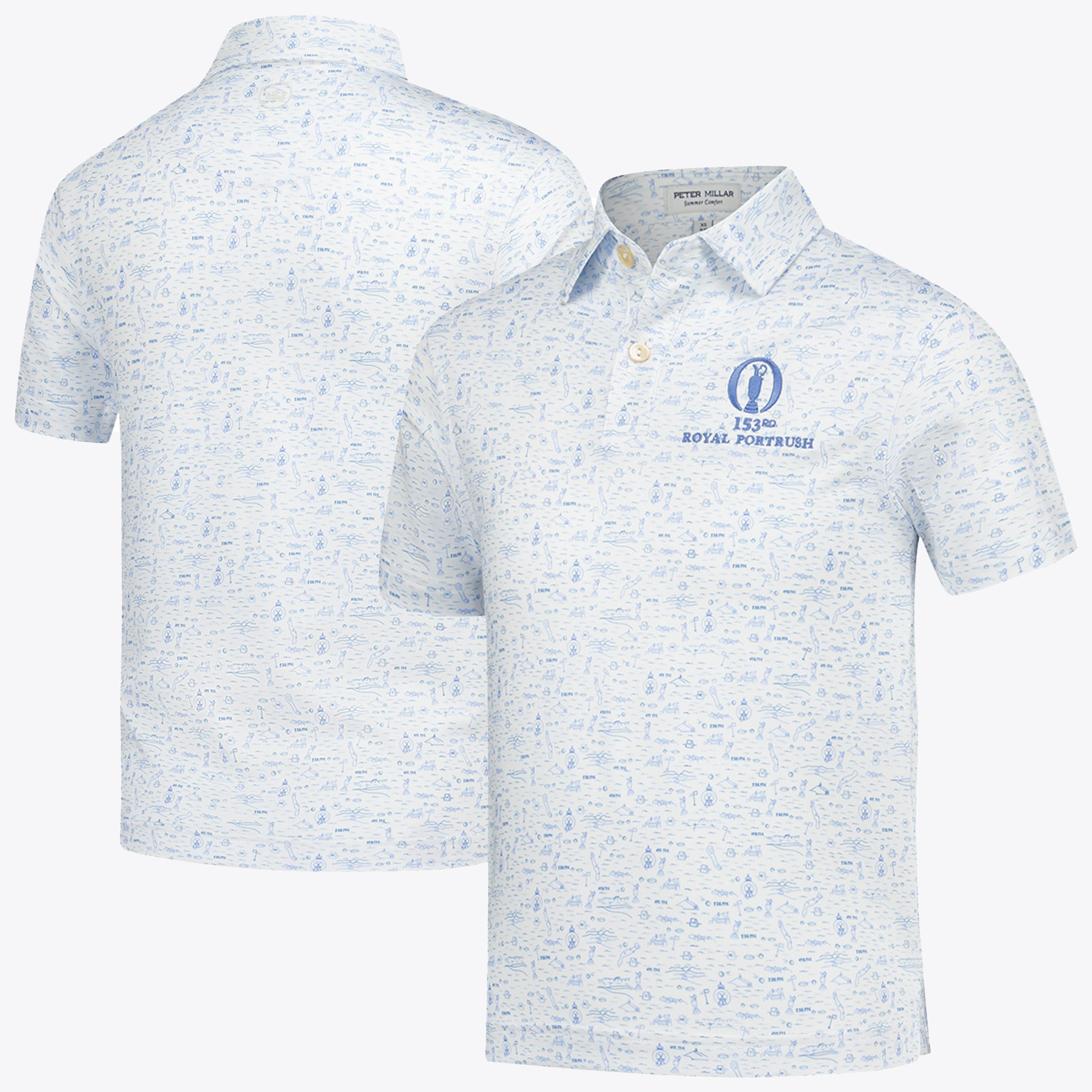 Polo stampata The 153rd Open Royal Portrush Peter Millar - Bianco - Exclusive - Bambino