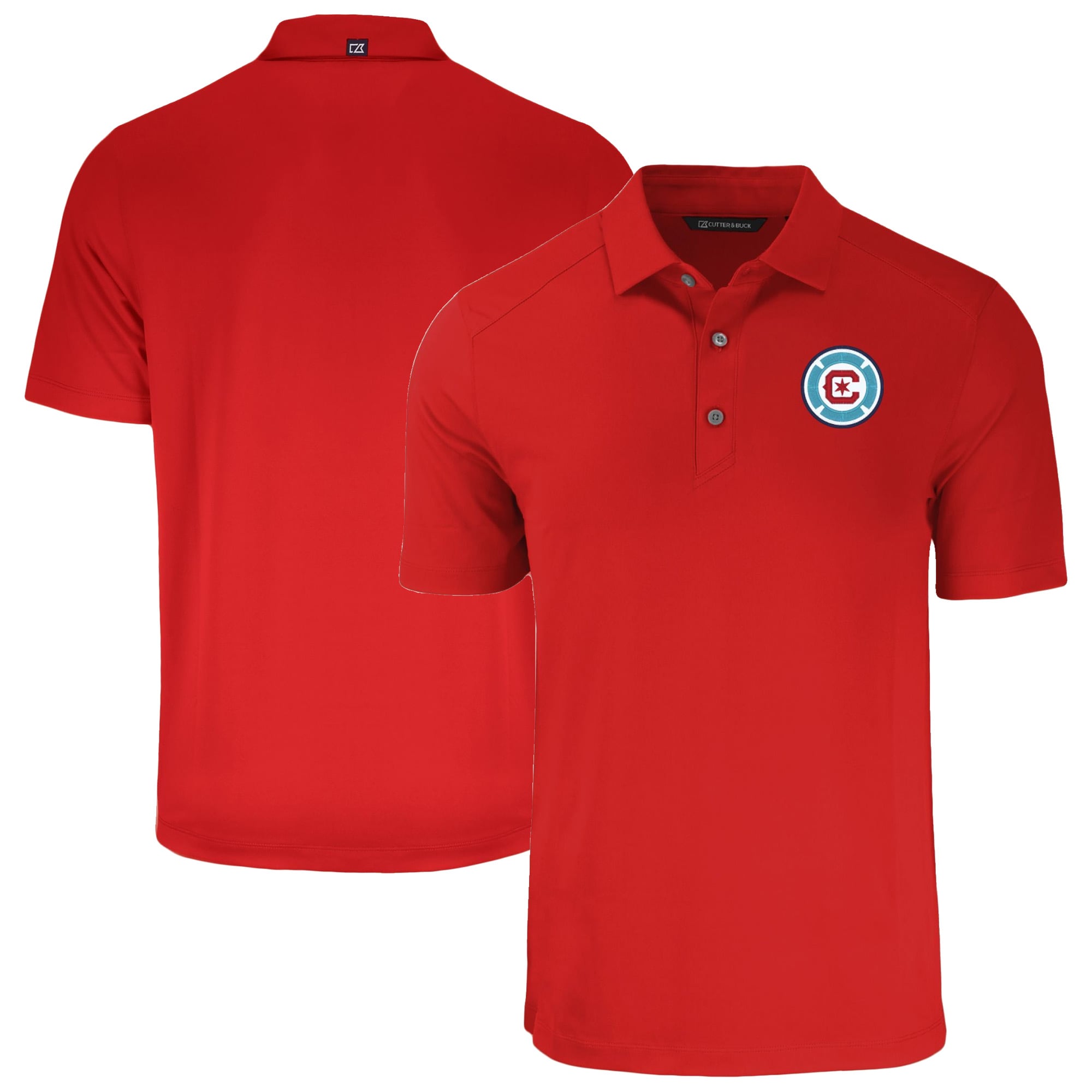 Men's Cutter & Buck Red Chicago Fire Forge Eco Stretch Recycled Polo