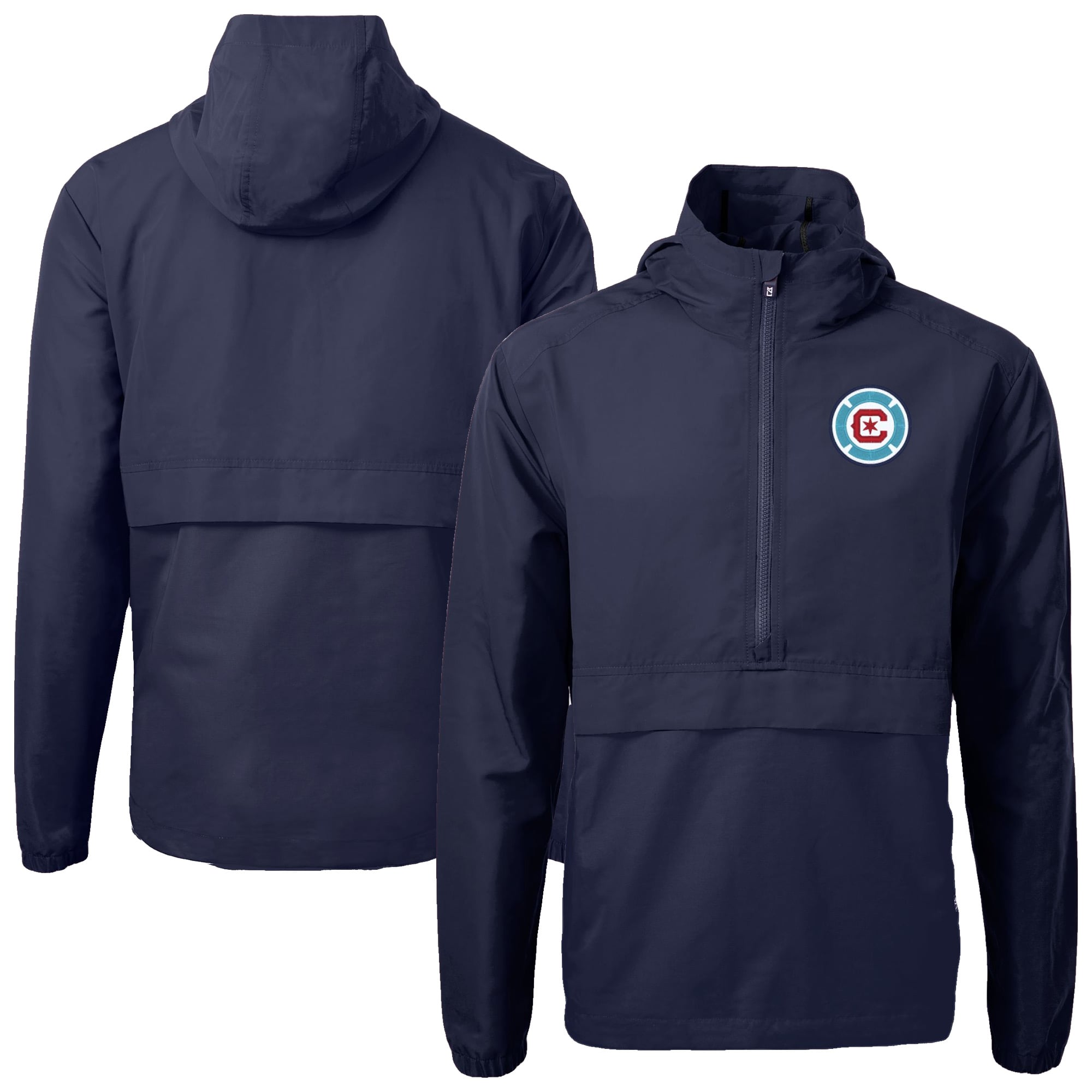 Men's Cutter & Buck  Navy Chicago Fire Charter Eco Recycled Anorak Jacket