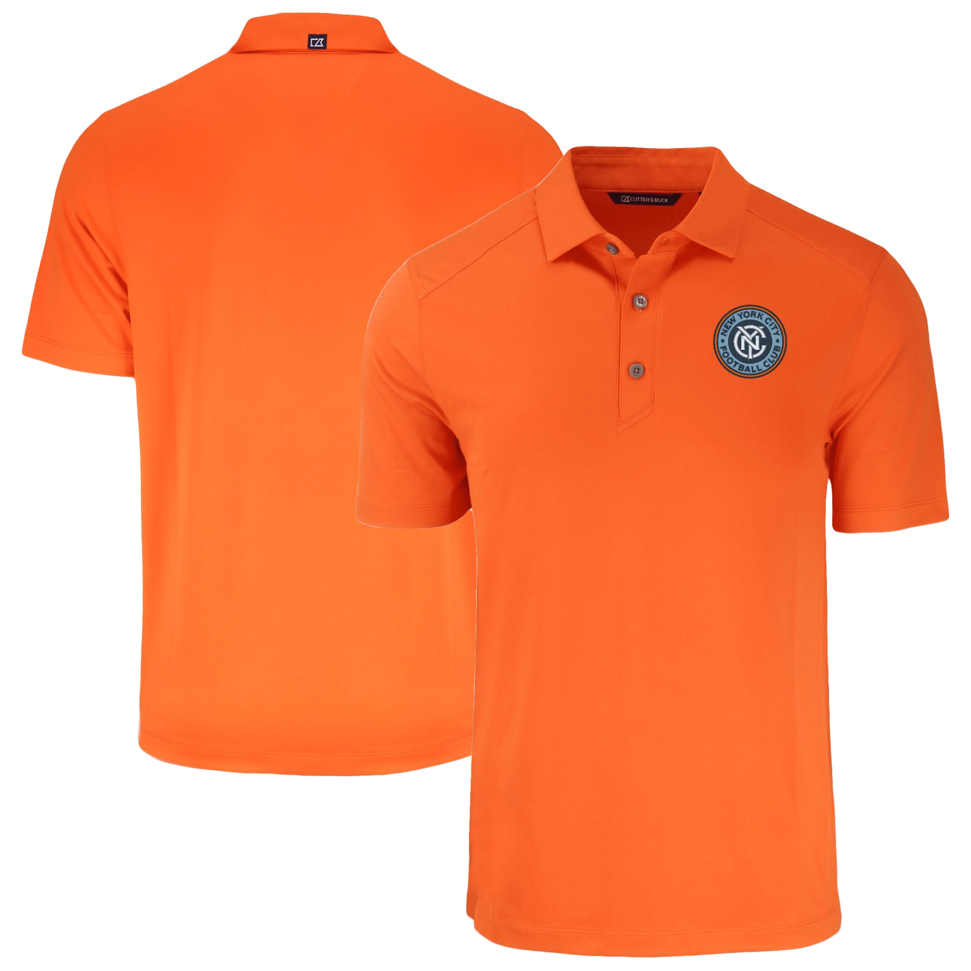 Men’s Cutter & Buck Orange New York City FC Forge Eco Stretch Recycled Polo Men’s Cutter & Buck Orange New York City FC Forge Eco Stretch Recycled Polo