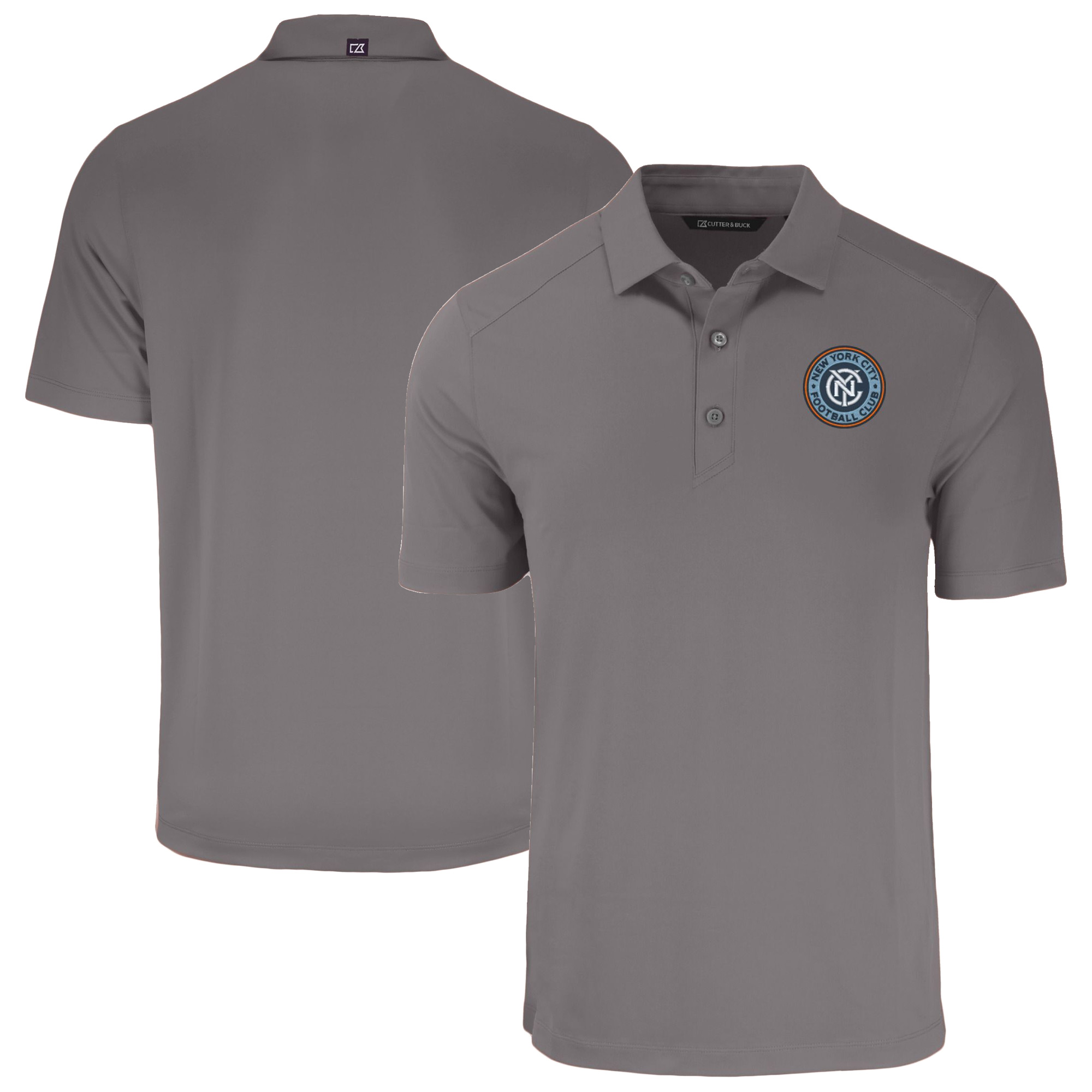 Men’s Cutter & Buck Gray New York City FC Forge Eco Stretch Recycled Polo Men’s Cutter & Buck Gray New York City FC Forge Eco Stretch Recycled Polo