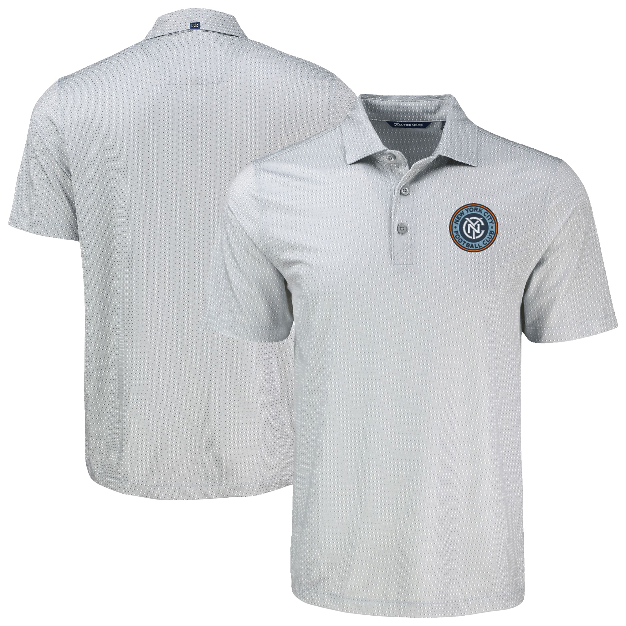 Men’s Cutter & Buck Gray New York City FC Pike Eco Shadow Check Print Polo Men’s Cutter & Buck Gray New York City FC Pike Eco Shadow Check Print Polo