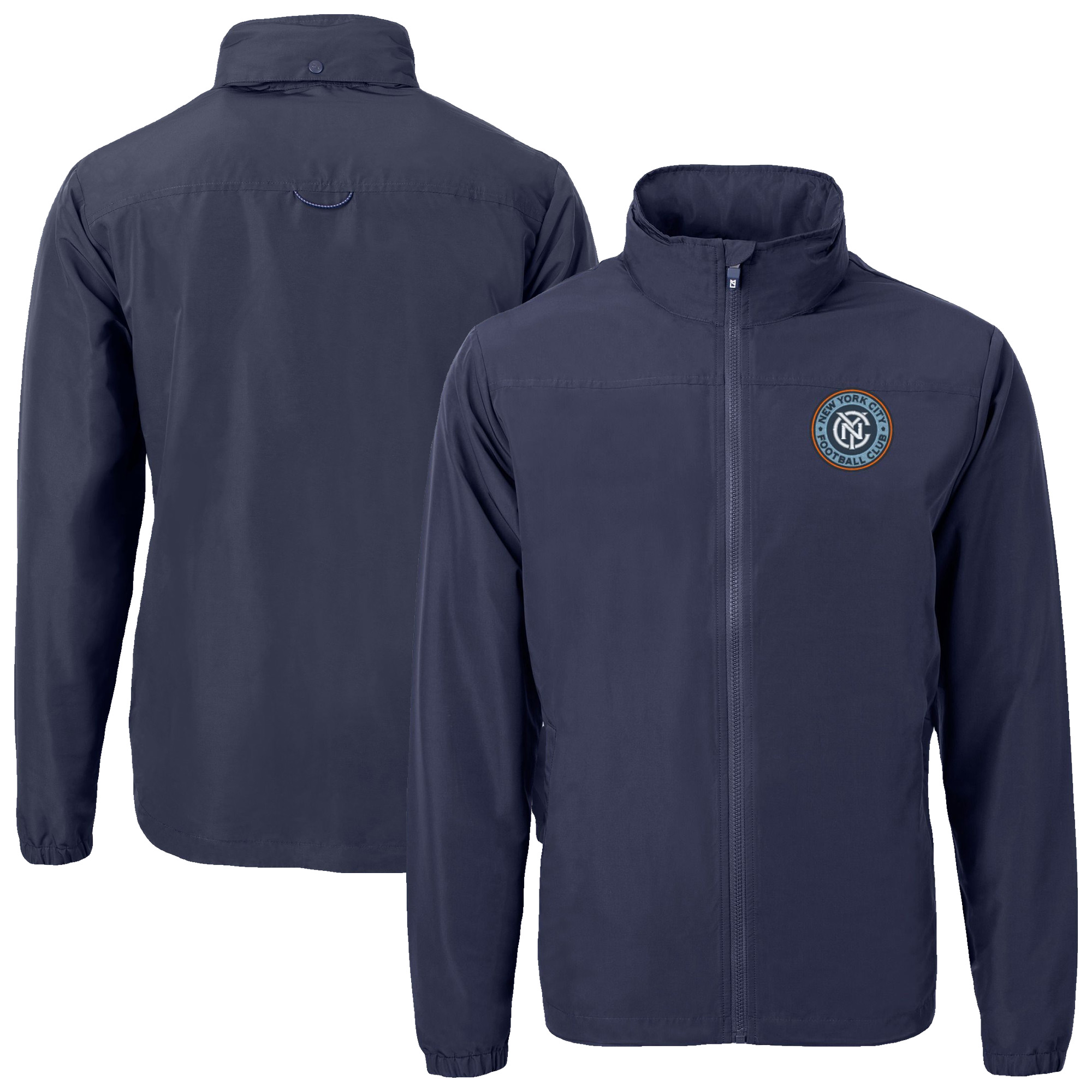 Men’s Cutter & Buck Navy New York City FC Charter Eco Recycled Full-Zip Jacket Men’s Cutter & Buck Navy New York City FC Charter Eco Recycled Full-Zip Jacket