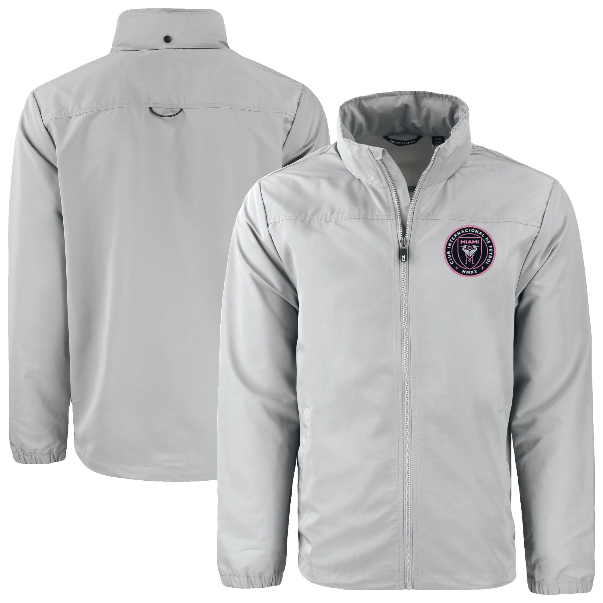 Men’s Cutter & Buck Gray Inter Miami CF Charter Eco Recycled Full-Zip Jacket Men’s Cutter & Buck Gray Inter Miami CF Charter Eco Recycled Full-Zip Jacket