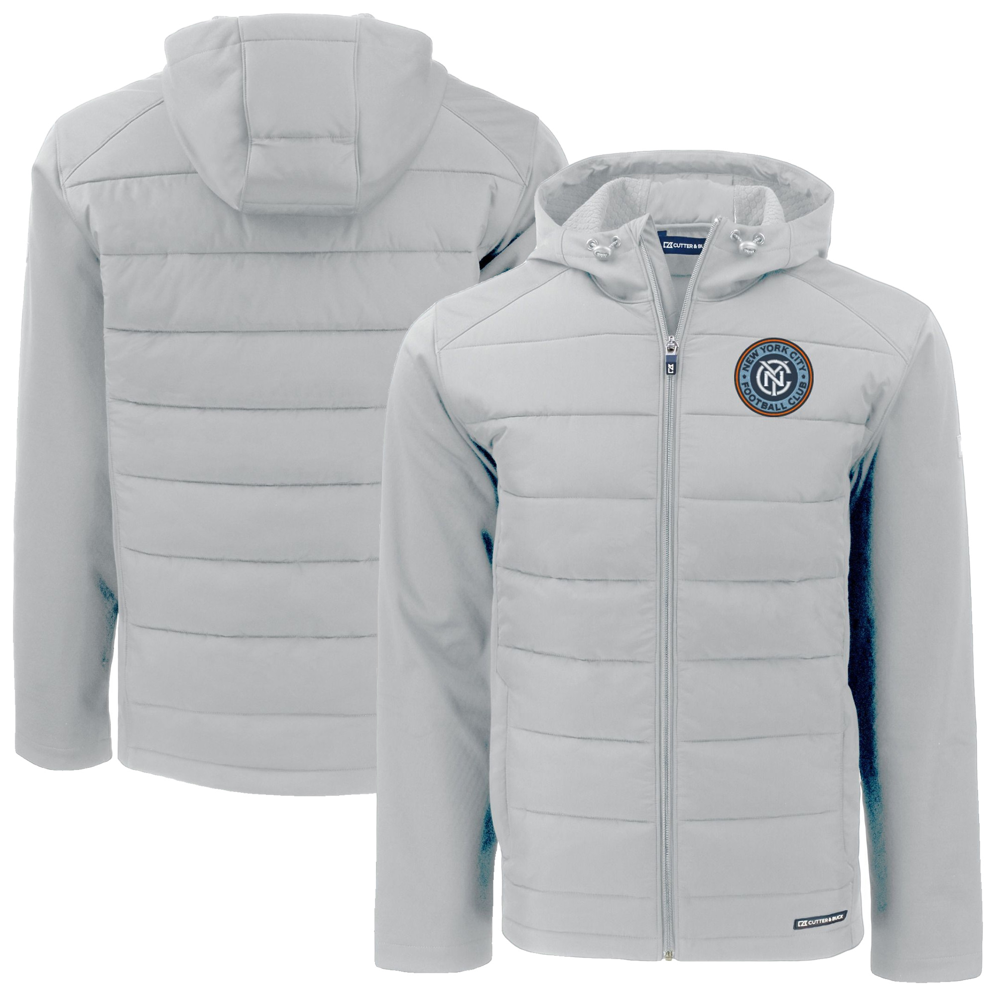 Men’s Cutter & Buck Gray New York City FC Evoke Hybrid Eco Softshell Recycled Full-Zip Jacket Men’s Cutter & Buck Gray New York City FC Evoke Hybrid Eco Softshell Recycled Full-Zip Jacket