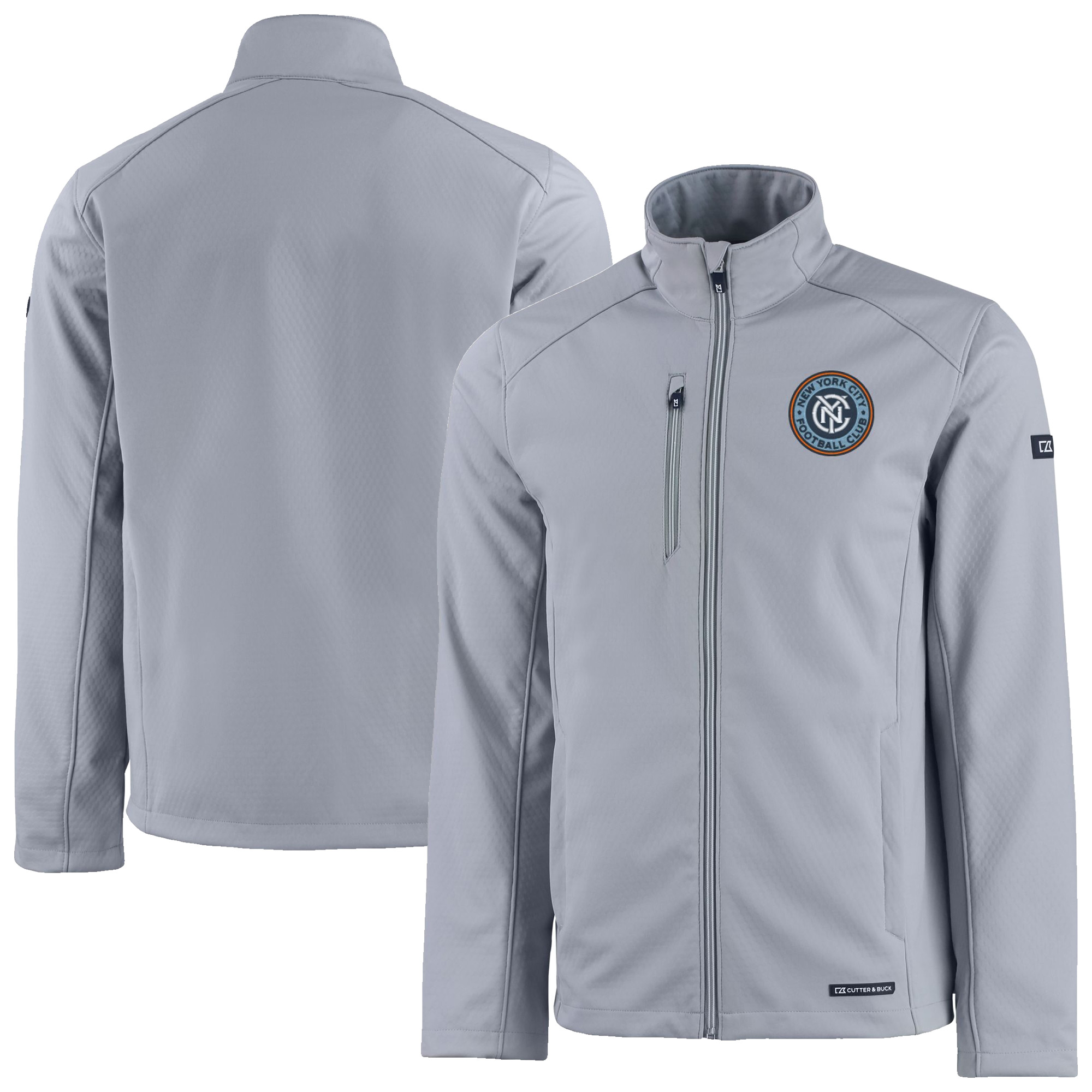 Men’s Cutter & Buck Gray New York City FC Evoke Eco Softshell Recycled Full-Zip Jacket Men’s Cutter & Buck Gray New York City FC Evoke Eco Softshell Recycled Full-Zip Jacket
