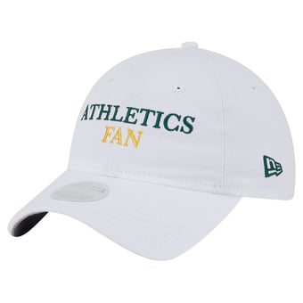 Women's New Era White Athletics Team Fan 9TWENTY Adjustable Hat