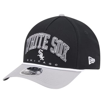 Men's New Era Black/Gray Chicago White Sox Arch 9FORTY A-Frame M-Crown Adjustable Hat