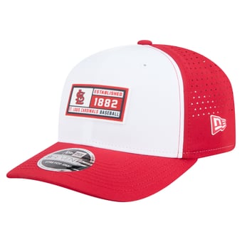 Men's New Era White/Red St. Louis Cardinals Established Patch 9SEVENTY Adjustable Hat